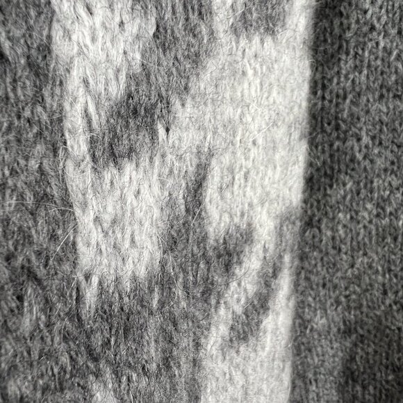 NWT Elisabetta Collection‎ Wool Mohair Blend Houndstooth Cardigan Grey Pink Sz S - Picture 12 of 14